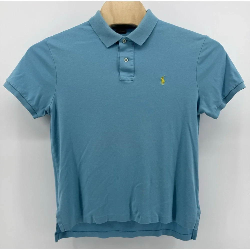 Polo Ralph Lauren‎ Men's Shirt Turquoise Short Sleeve Classic Fit Size Large